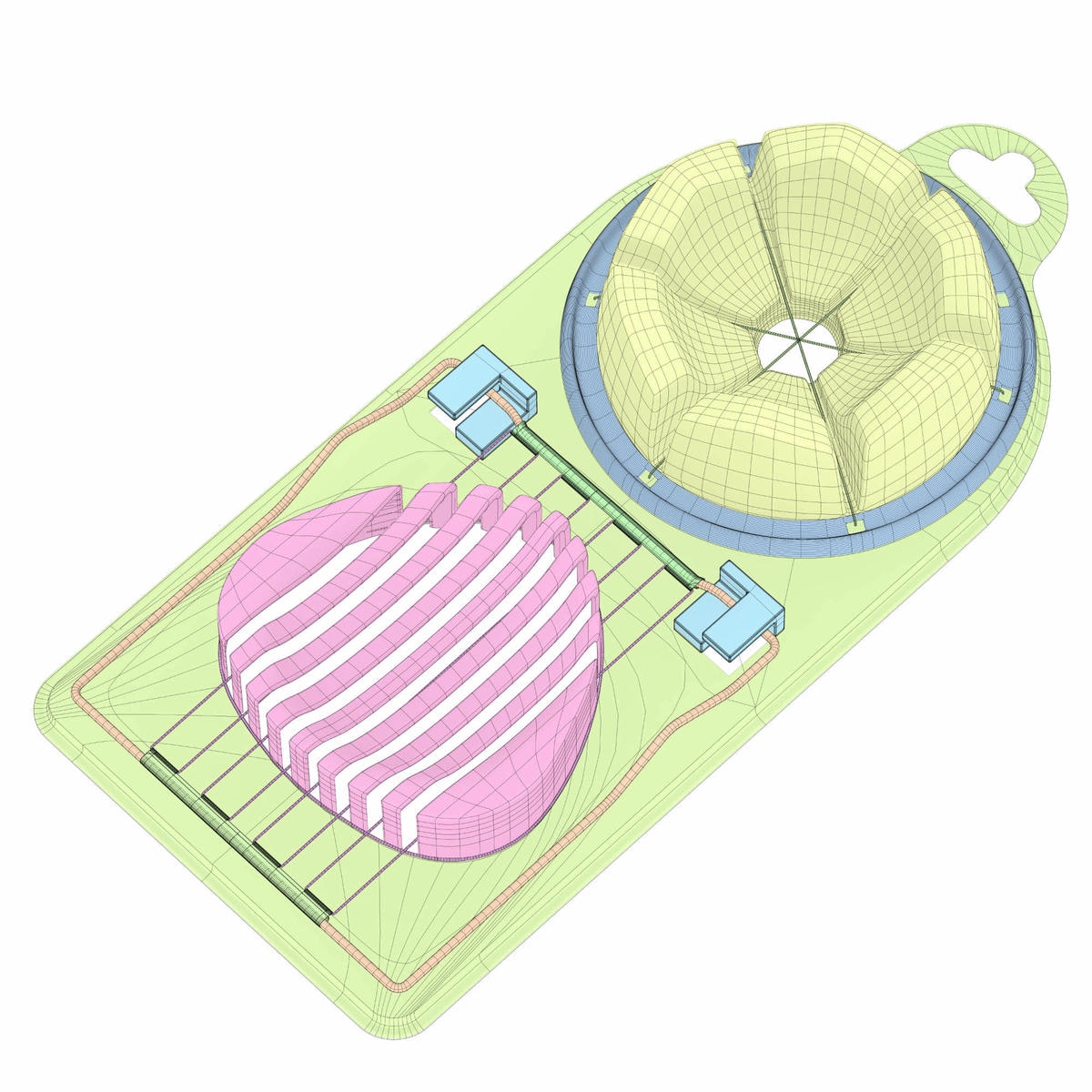 Enlarged egg slicer wireframe